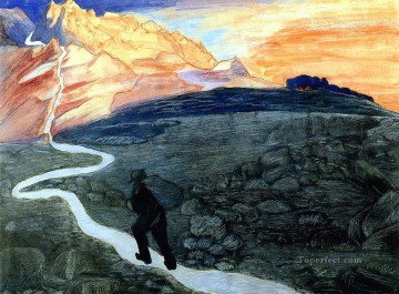 抽象的かつ装飾的 Painting - 歩く マリアンヌ・フォン・ヴェレフキン 表現主義